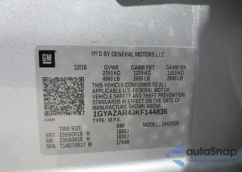 2019 Cadillac Xt4 Luxury from USA, damaged, VIN 1GYAZAR43KF144836